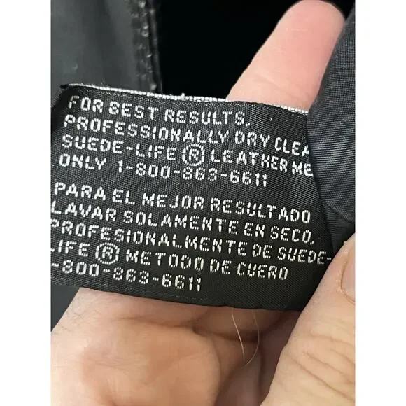 Worthington Women's 100% Genuine Leather Jacket Black Size M Blazer Mob Wife - Picture 10 of 16